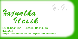 hajnalka ilcsik business card